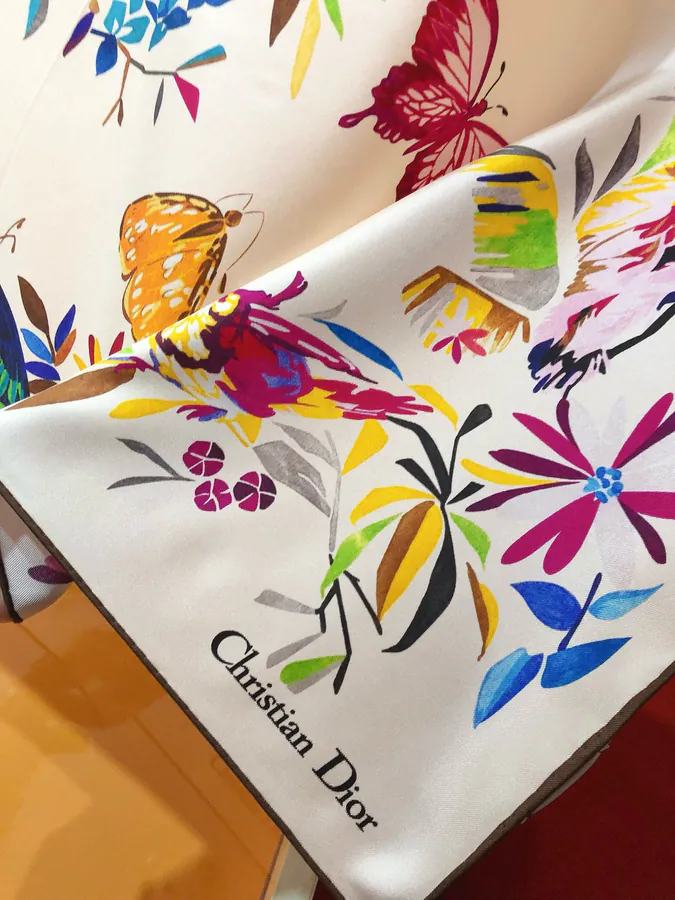 Christian Dior Fantastica Print Silk Scarf