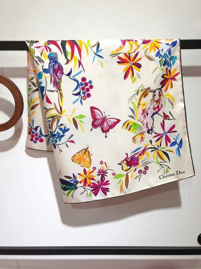 Christian Dior Fantastica Print Silk Scarf