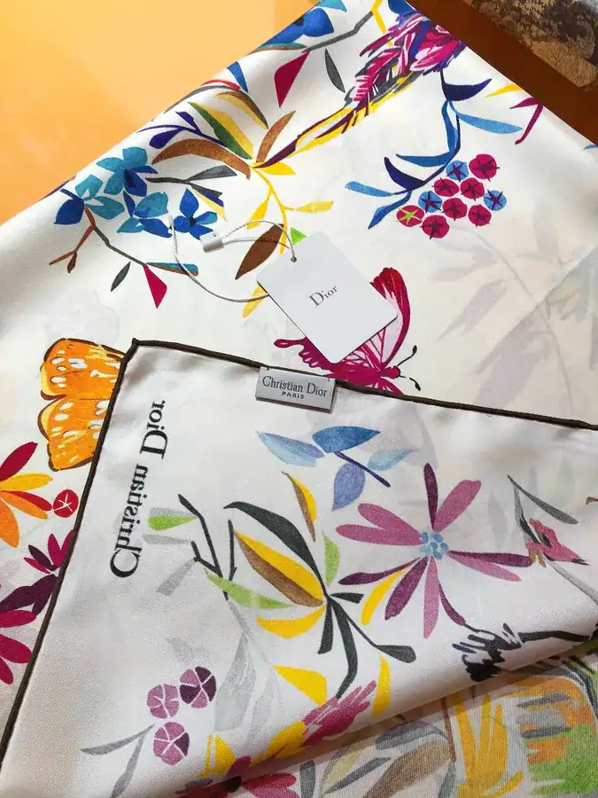 Christian Dior Fantastica Print Silk Scarf
