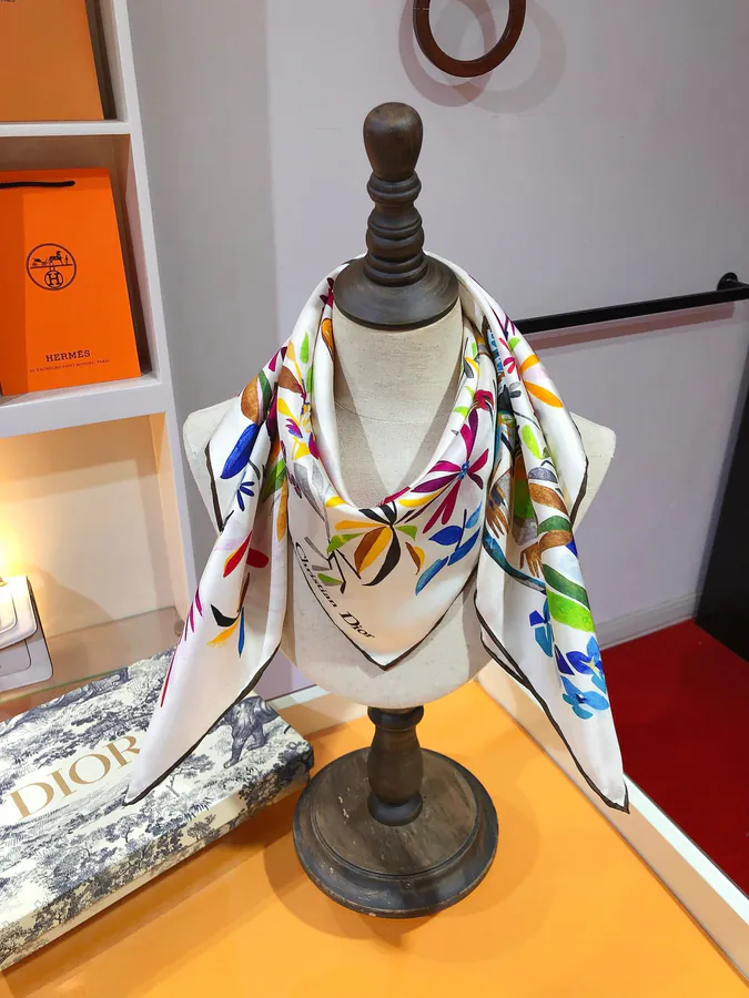 Christian Dior Fantastica Print Silk Scarf