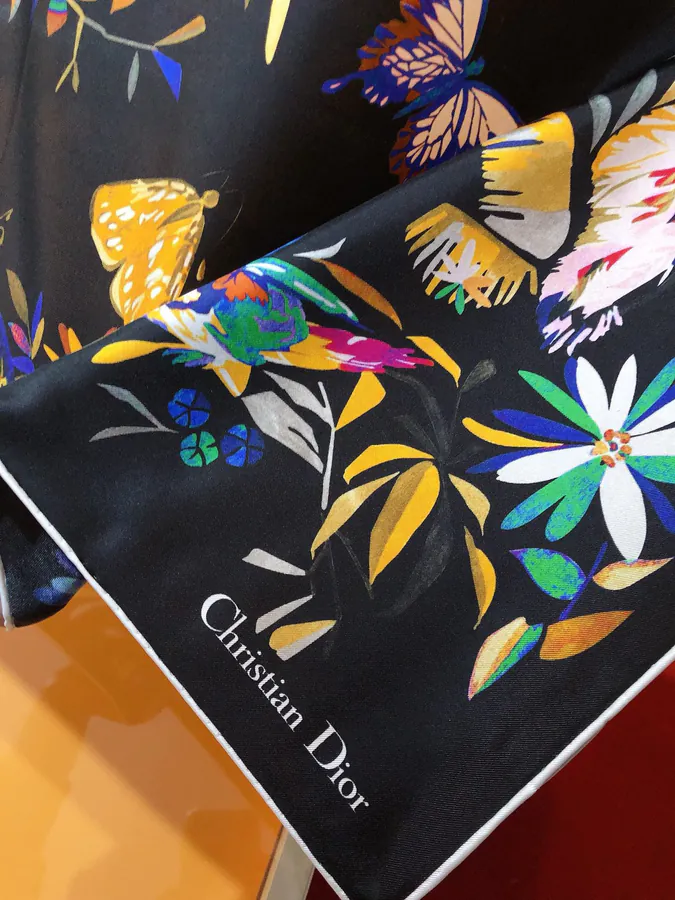Christian Dior Fantastica Print Silk Scarf