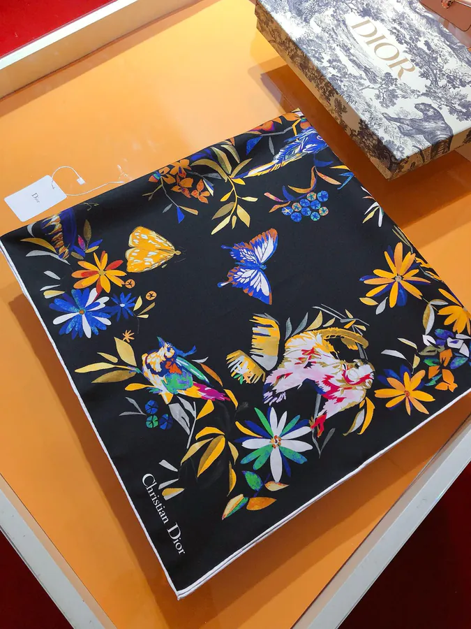 Christian Dior Fantastica Print Silk Scarf