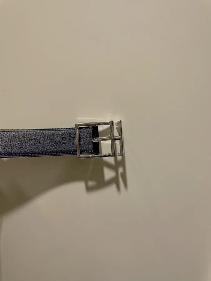 P240 Togo Calfskin Double Belt with Palladium Buckle