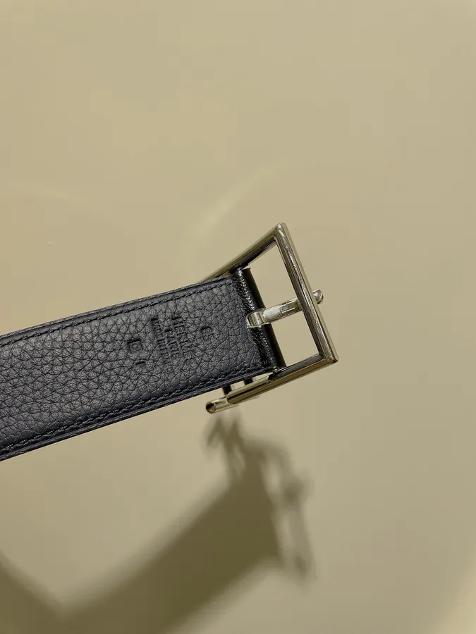 P240 Togo Calfskin Double Belt with Palladium Buckle