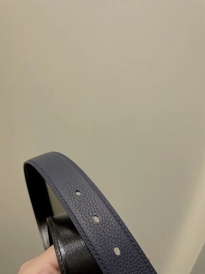P240 Togo Calfskin Double Belt with Palladium Buckle