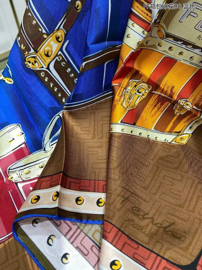 FF Latest Print Bucket Bag, Silk Scarf