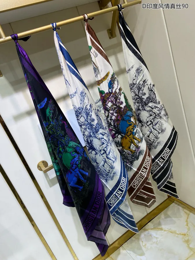 New D India Style Silk Scarf 90x90cm