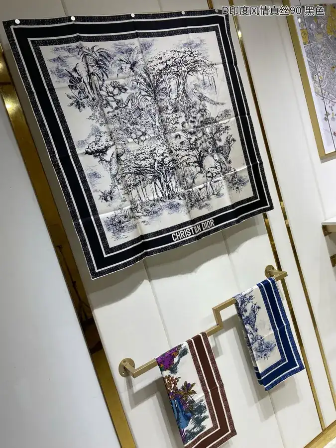 New D India Style Silk Scarf 90x90cm