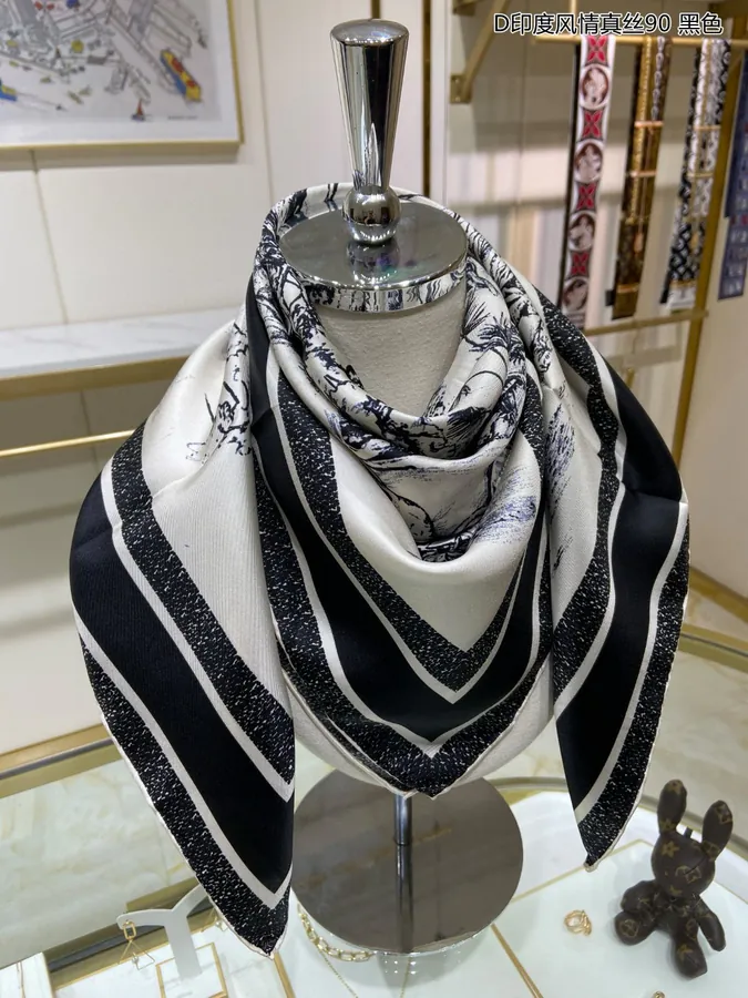 New D India Style Silk Scarf 90x90cm