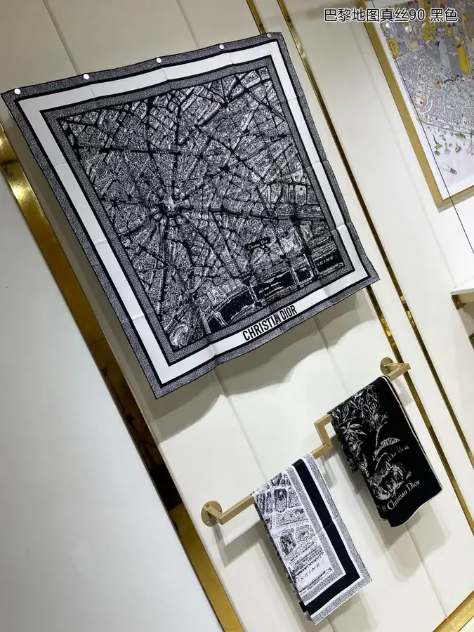 Paris Map Silk 90 Double Sided Silk Scarf