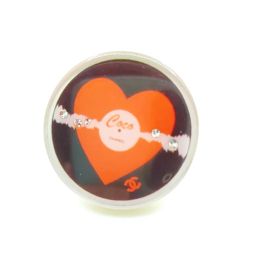 CHANE 24 New Acrylic Red Heart Resin Heart Pin