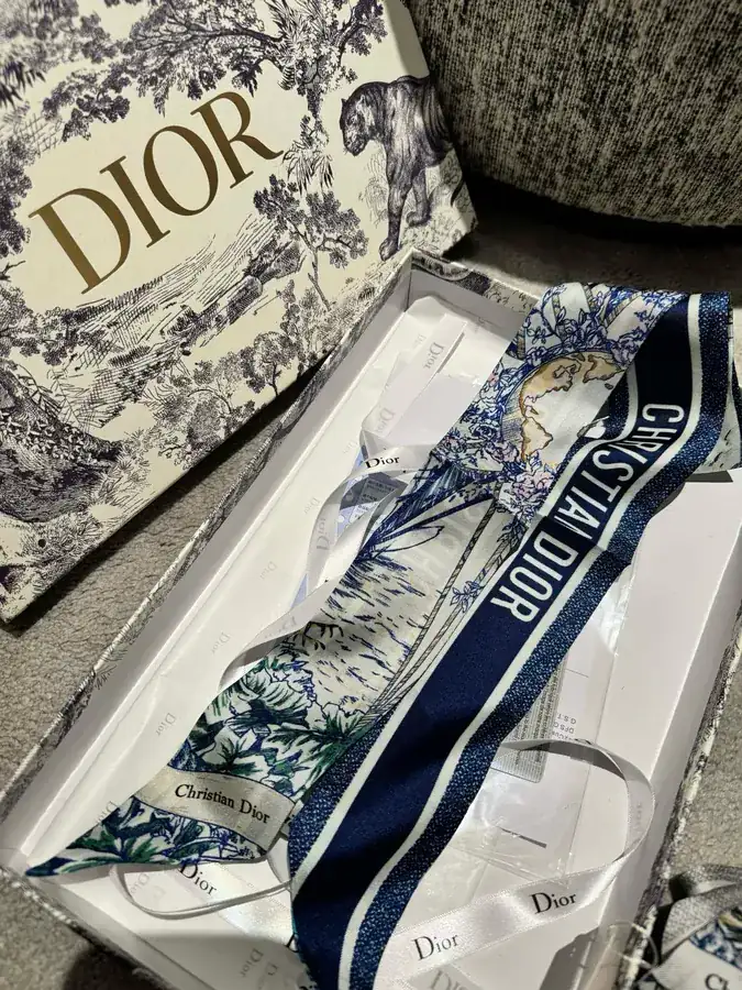D House Silk Scarf Double Layered