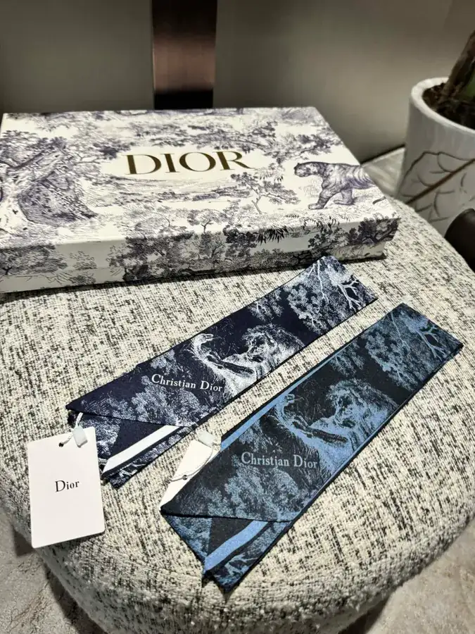 D House Silk Scarf Double Layered