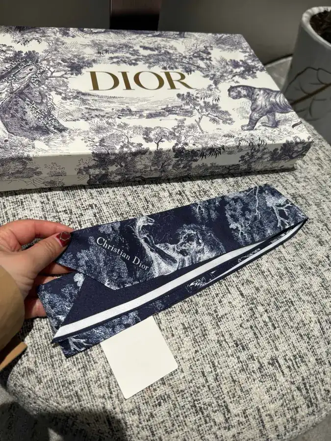 D House Silk Scarf Double Layered
