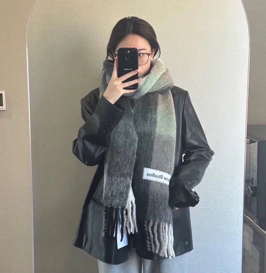 2023 Acne Classic Large Planet Cashmere Scarf