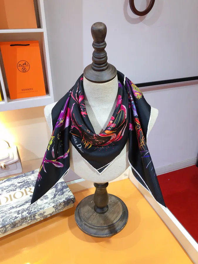 Christian Dior Le Monde Silk Scarf