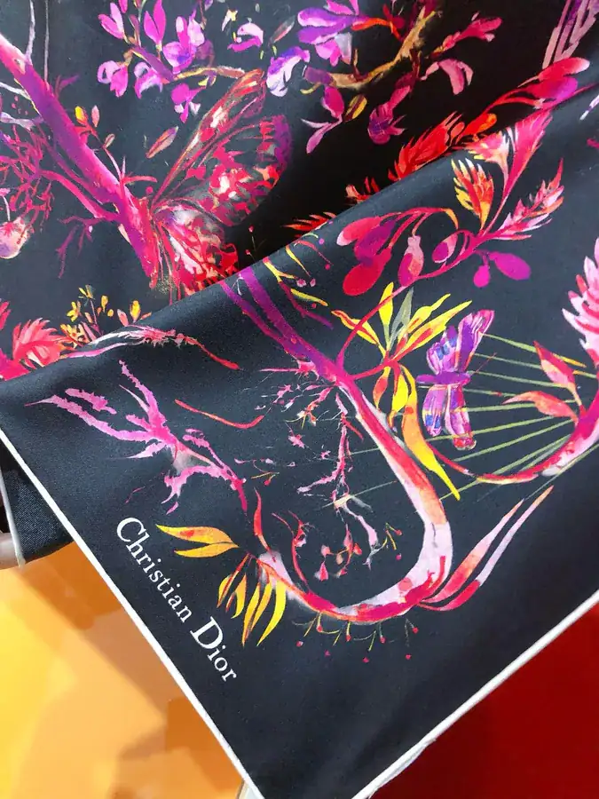 Christian Dior Le Monde Silk Scarf