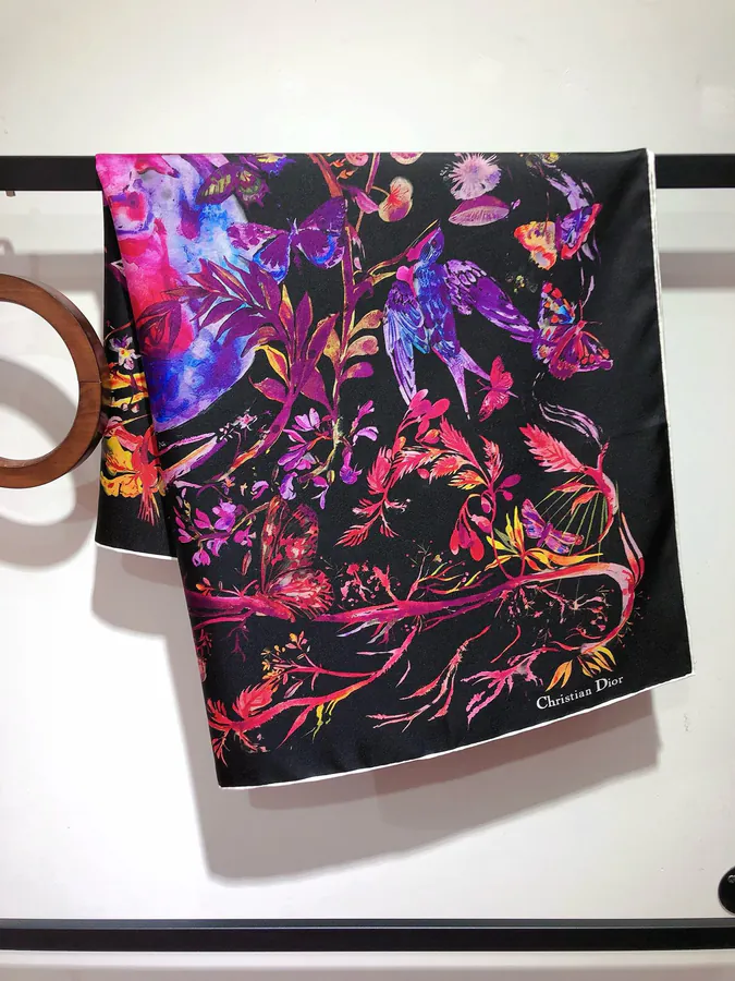 Christian Dior Le Monde Silk Scarf