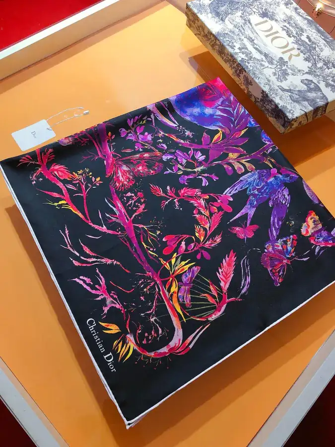 Christian Dior Le Monde Silk Scarf