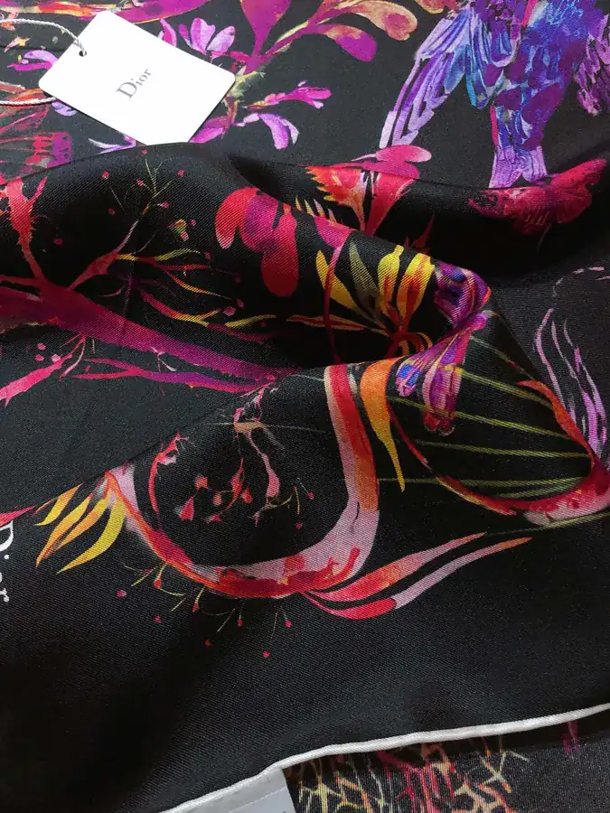 Christian Dior Le Monde Silk Scarf