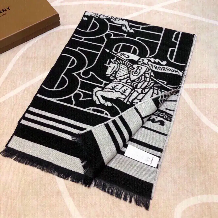 TB Series Limited Edition Double Face Jacquard Scarf Shawl