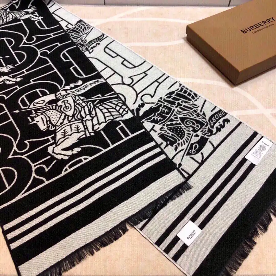 TB Series Limited Edition Double Face Jacquard Scarf Shawl