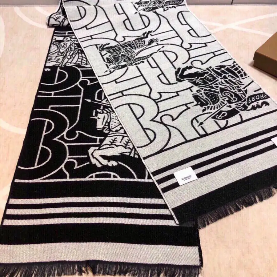 TB Series Limited Edition Double Face Jacquard Scarf Shawl