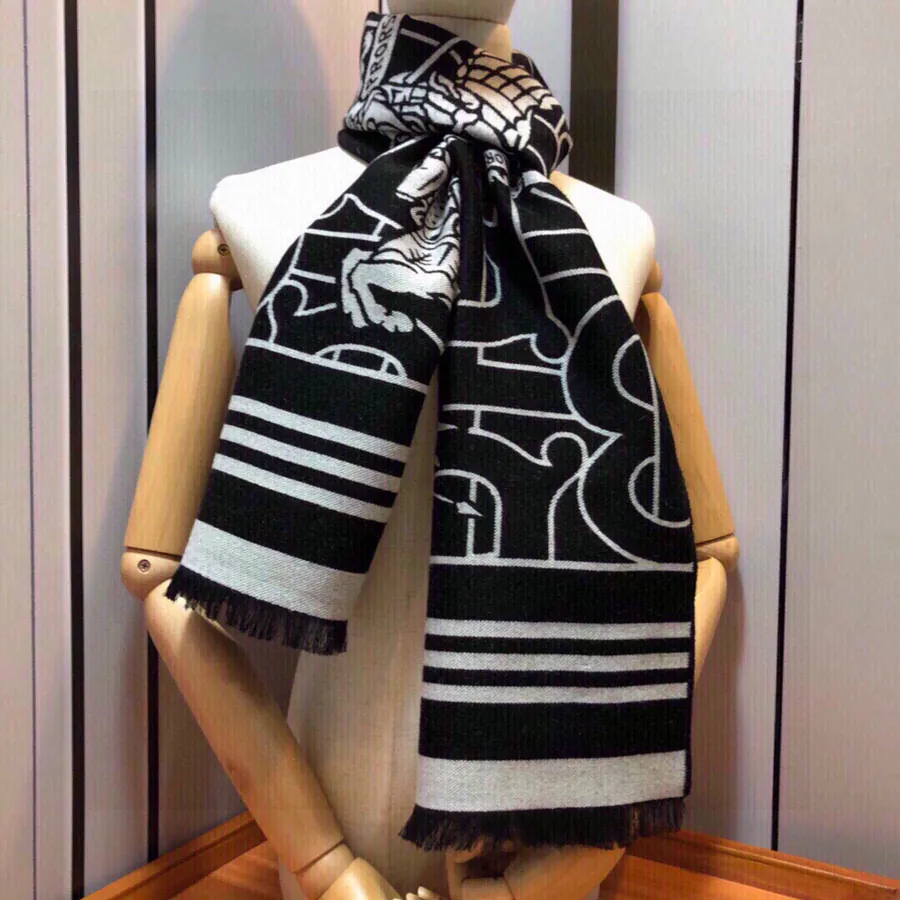 TB Series Limited Edition Double Face Jacquard Scarf Shawl