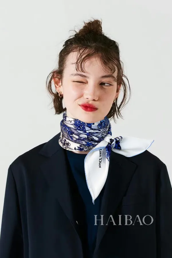 D Butterfly World Double Face 90cm x 90cm Silk Scarf