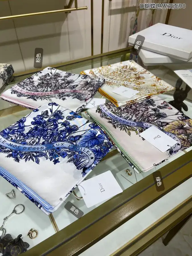 D Butterfly World Double Face 90cm x 90cm Silk Scarf