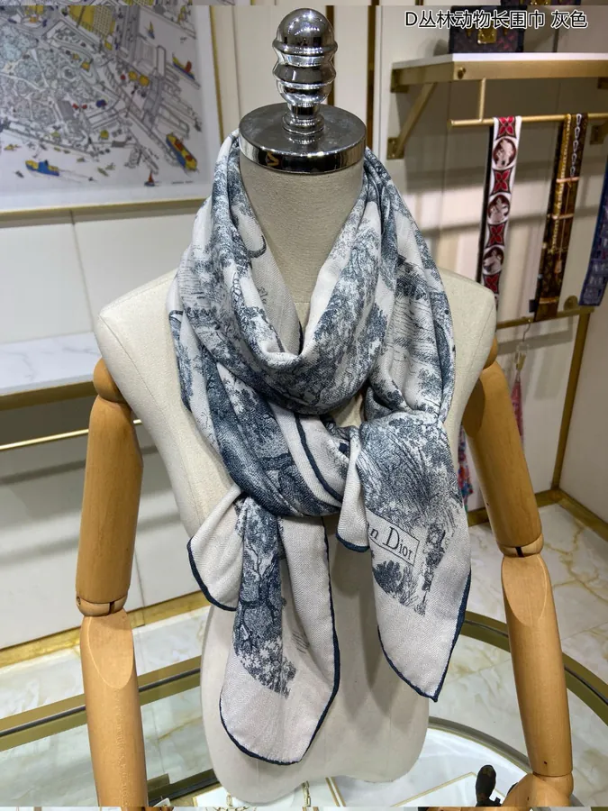 D Jungle Animal Long Scarf Tropical Rainforest Series