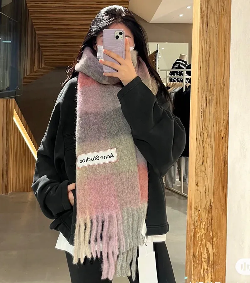 2023 Acne Classic Large Planet Cashmere Scarf
