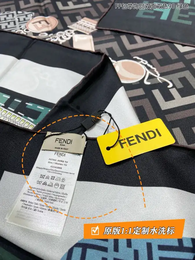 FF Double Sided Double Color Silk Scarf 90x90