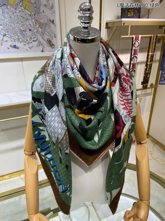 L Magic Forest 140 Cuff, Luxury Wool Scarf
