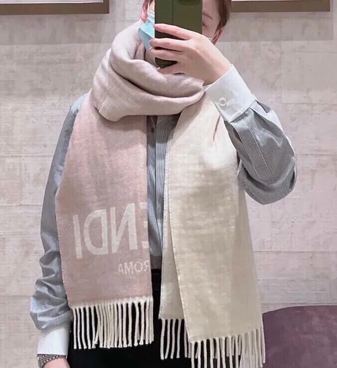 FF Latest Launch Double Sided Double Color Jacquard Gradient Scarf
