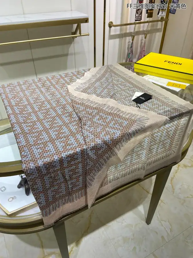 FF 3D Pattern Scarf Premium Cashmere Scarf