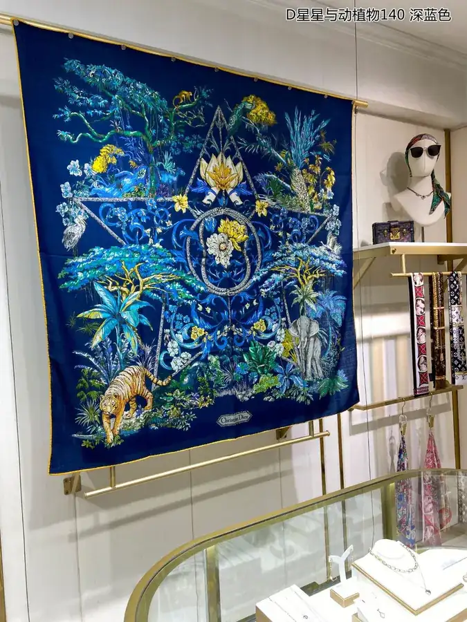 Luxury New Arrival D Stars and Animals 140cm Square Scarf