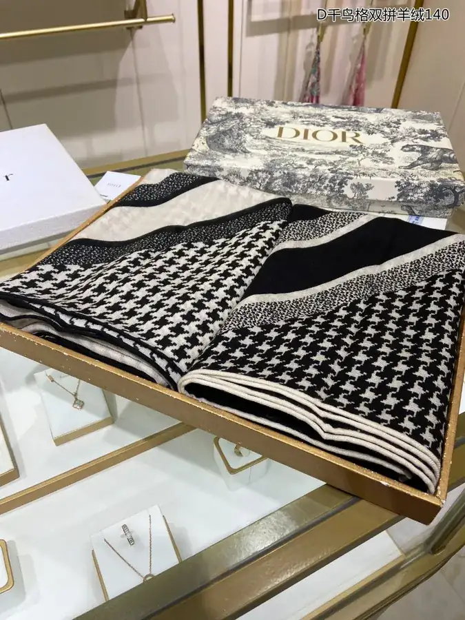 New D Collection Double Ended Scarf in D Birdseye Pattern 140cm