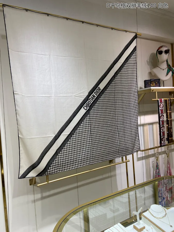 New D Collection Double Ended Scarf in D Birdseye Pattern 140cm