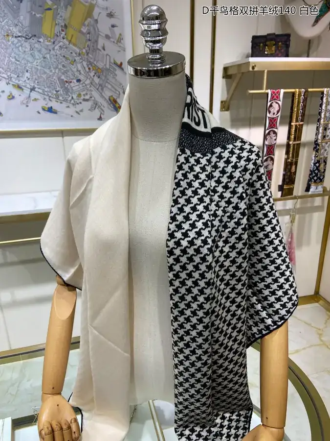 New D Collection Double Ended Scarf in D Birdseye Pattern 140cm