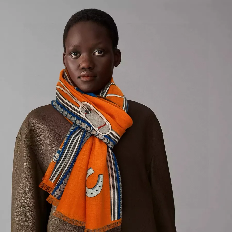 H House Annual Must Have [Illustrated Directory Scarf] Luxury Cashmere Scarf