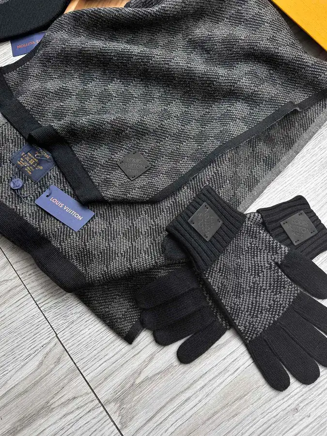 L Brand Wool Ensemble Hat Set Classic Winter Essential