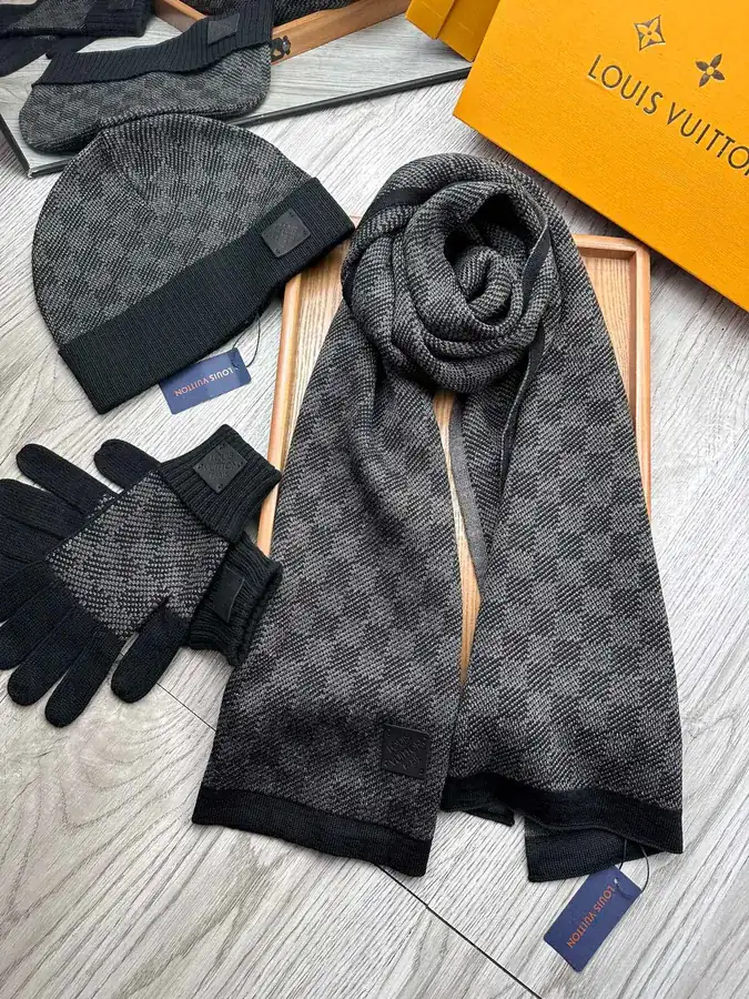 L Brand Wool Ensemble Hat Set Classic Winter Essential