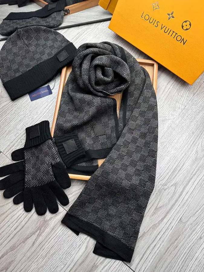 L Brand Wool Ensemble Hat Set Classic Winter Essential
