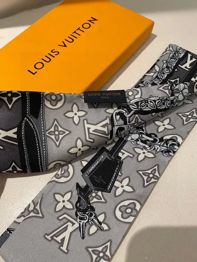 L Brand Double Layer Silk Scarf