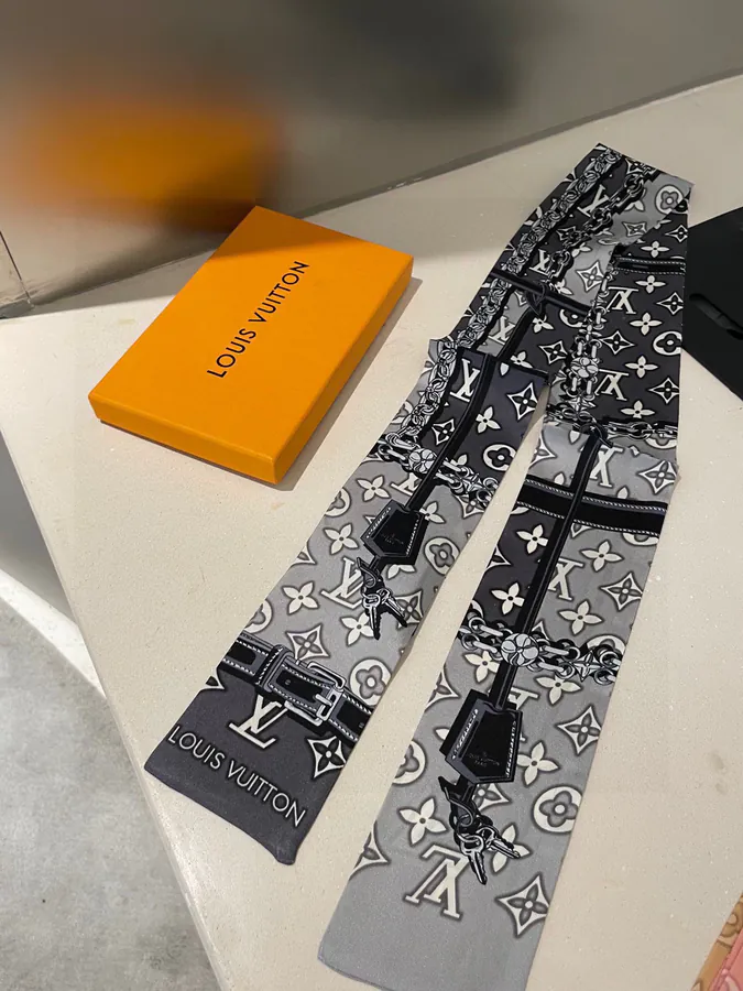 L Brand Double Layer Silk Scarf