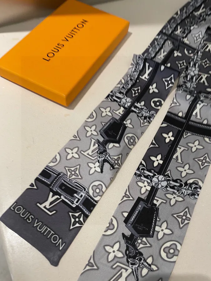 L Brand Double Layer Silk Scarf