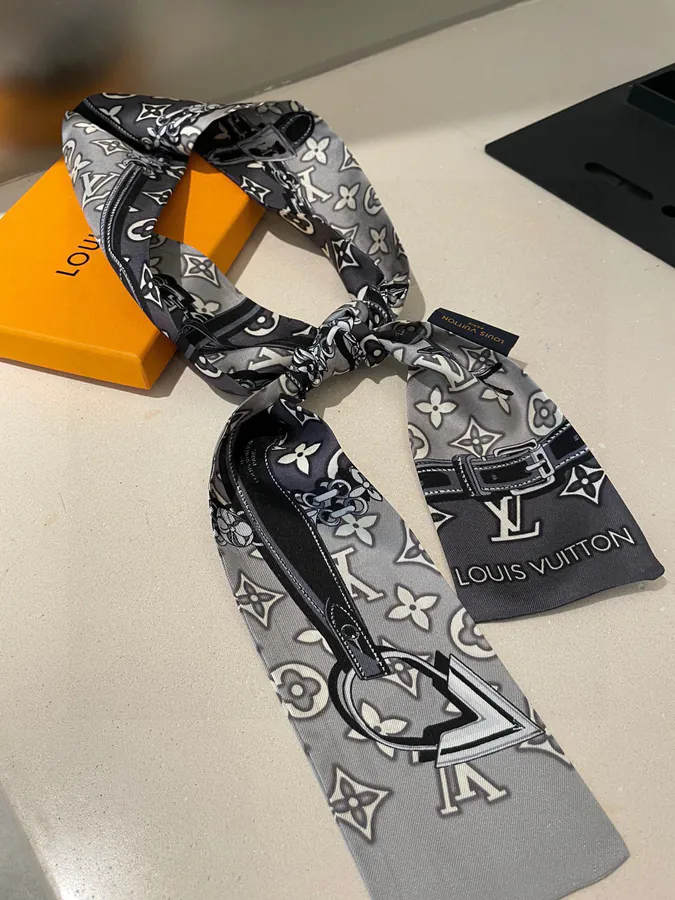 L Brand Double Layer Silk Scarf