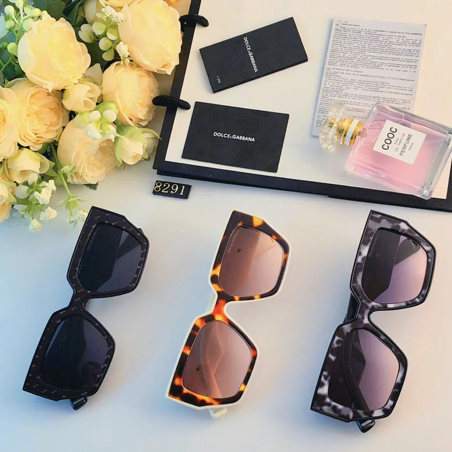 D&G Square Sunglasses for Women with Futuristic Elegance