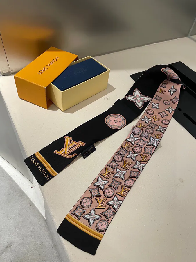 L Brand Double Silk Scarf Elegant and Versatile